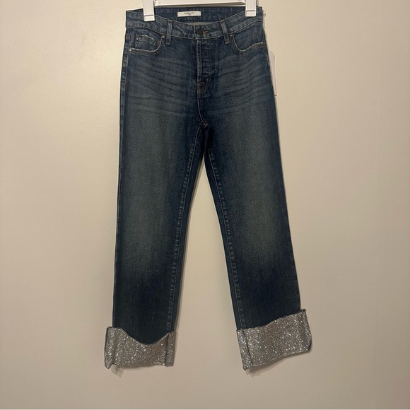 Fidelity Los Angeles Cali Straight Cuff with Rhinestones Size 26  NWT - Picture 5 of 7